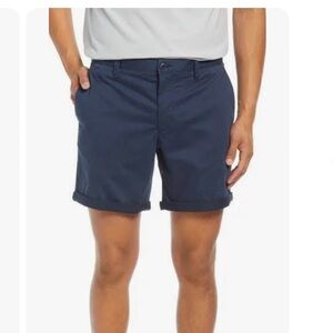 NWT Open Edit 34 Navy Eclipse Men’s stretch cotton skinny chino shorts